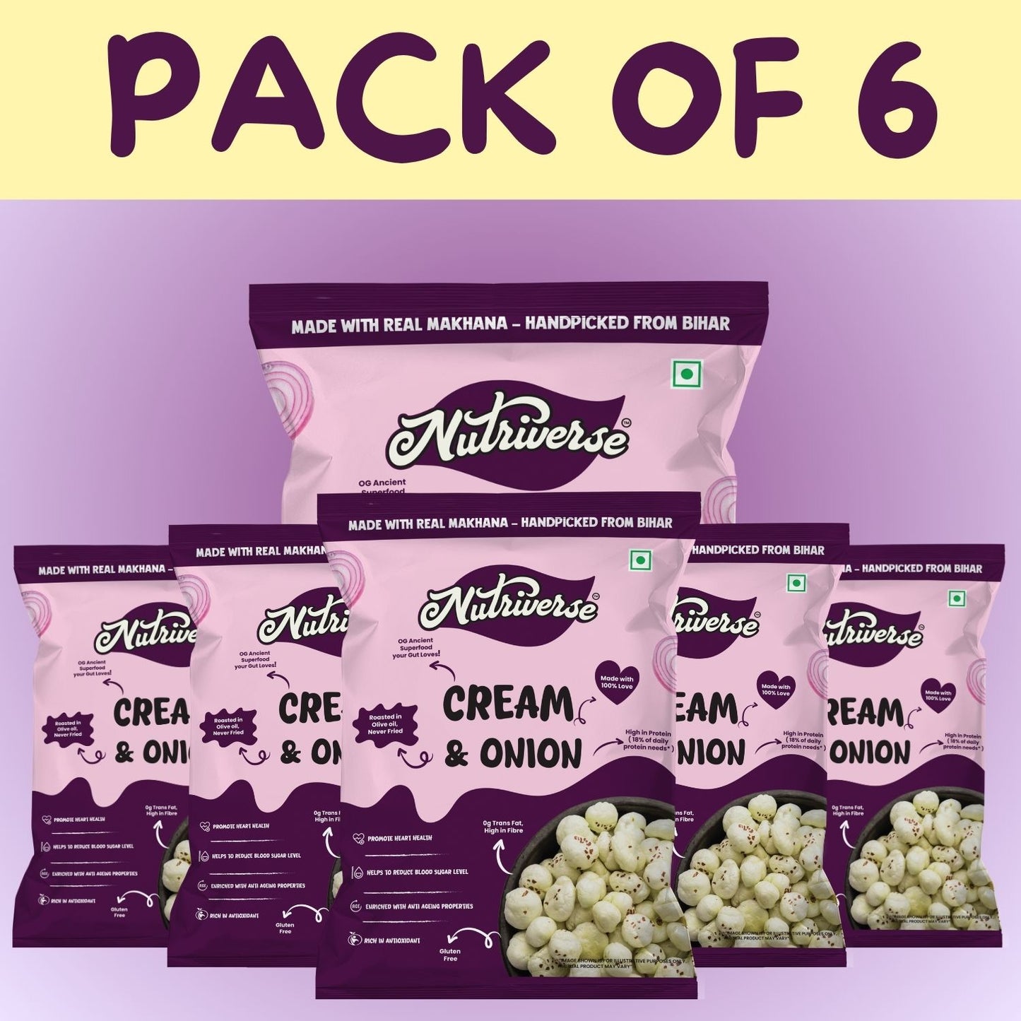 Cream & Onion - Pack of 6